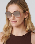 Krewe, Dolly Sunglasses- Matte Black Fade + 24K Mirrored