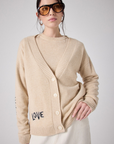 Not Shy, Rose Cashmere Cardigan