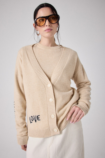 Not Shy, Rose Cashmere Cardigan