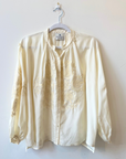 Benaras, Silk Soiree Shirt-Ecru