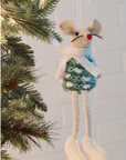 Christmas Ornament, Millie Mantel Mice- Green