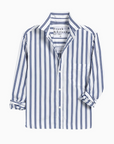Frank & Eileen, Silvio Untuckable Button-Up Shirt- Double Navy Stripe