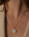 Thatch, Gemma Mother of Pearl Heart Necklace