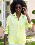 Frank & Eileen, Eileen Relaxed Button-Up Shirt - Chartreuse