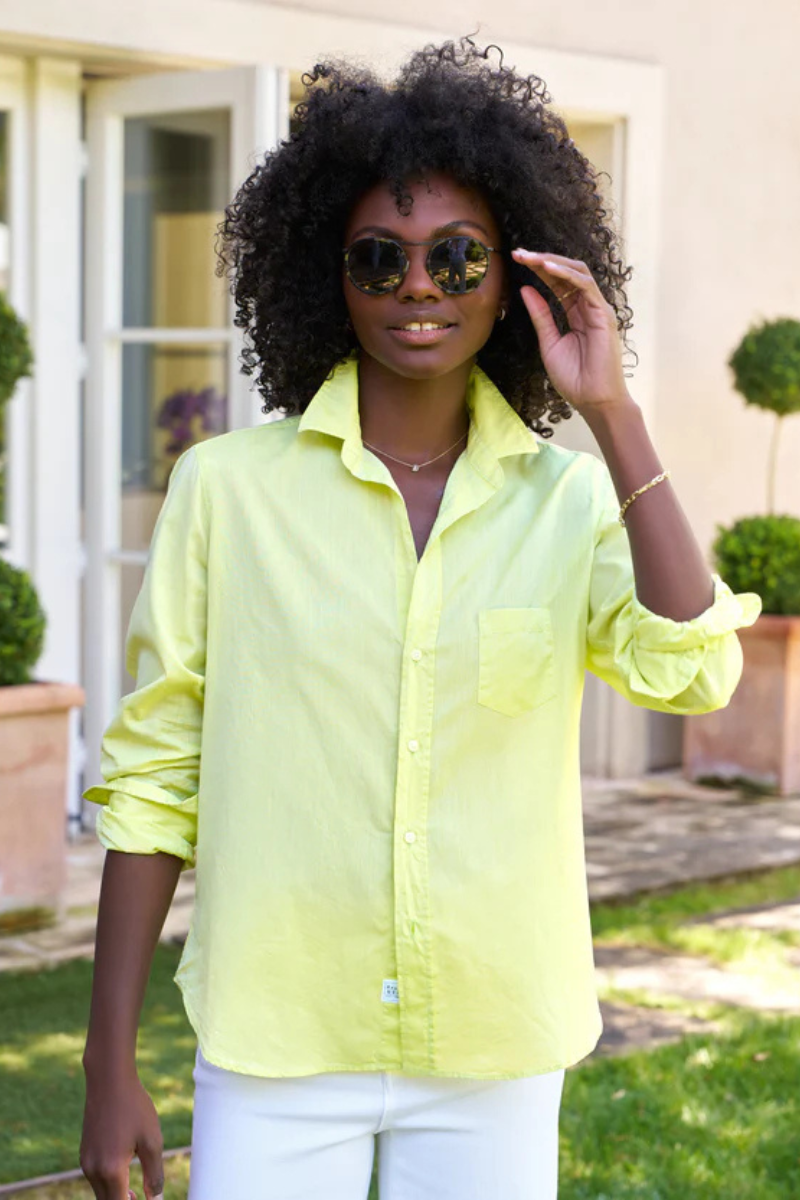 Frank & Eileen, Eileen Relaxed Button-Up Shirt - Chartreuse