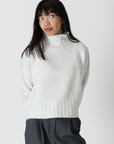 Lyla & Luxe, Calli Mockneck Sweater-Ice Grey