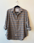 Frank & Eileen, Eileen Relaxed Button-Up Shirt- Camel,Black Plaid