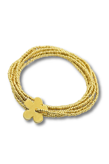 The Makery, Long Gold Heartstring Necklace with Daisy Charm