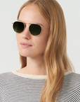 Krewe, Rampart Fold Sunglasses- 12K + Green Tea