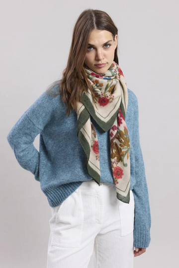 Hartford, Wild Square Scarf- Beige