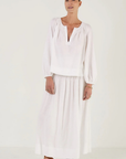 Mondo Corsini, Elizabeth Linen Blouse- White