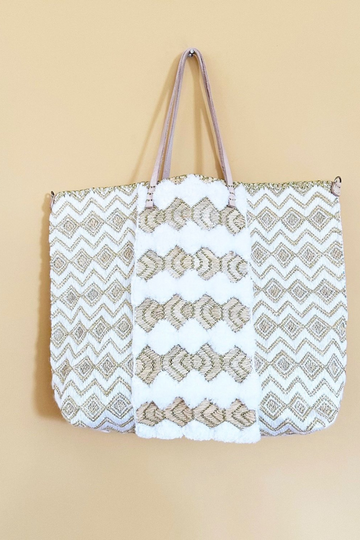 En Shallah, Cuba Cloth Bag M- White