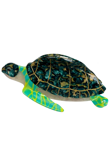 Hair Clip - Green Turtle