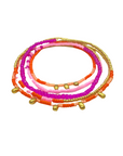 The Makery, Pink Beaded Wrap Bracelet