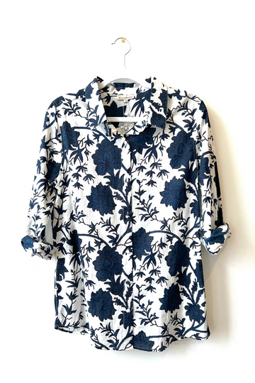 Fitzroy & Willa, Russell Top - White w/Navy