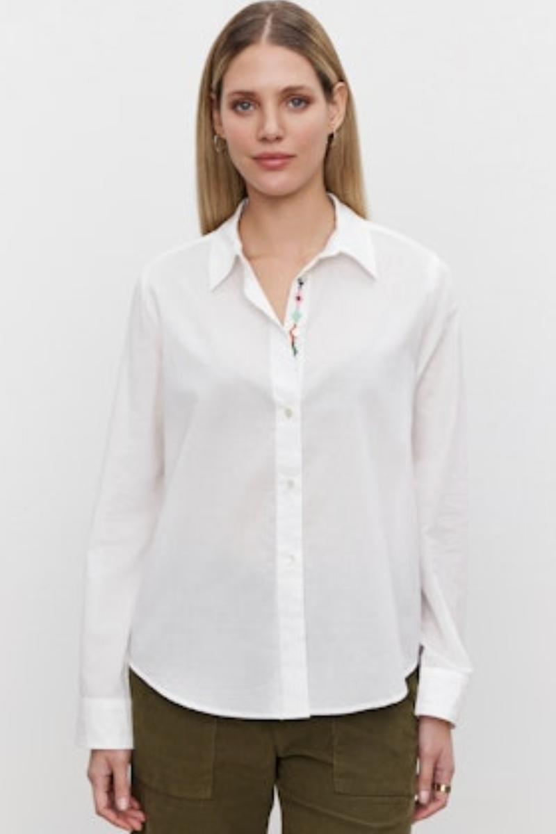 Velvet, Carissa Embroidered Shirt