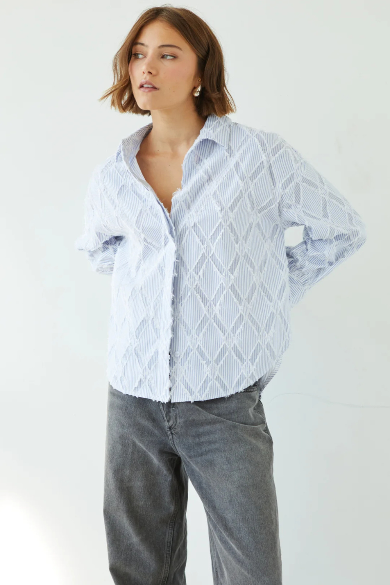 Charli, Marlowe Shirt- Blue Stripe