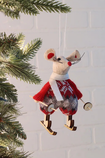 Christmas Ornament, Miles Mantel Mice- Multi