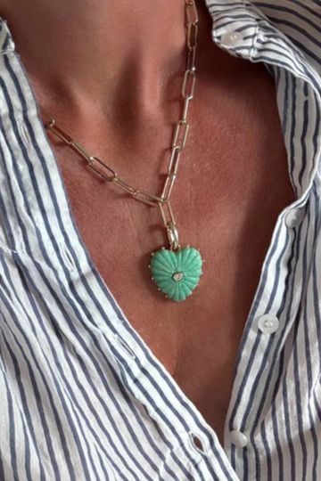 Thatch, Malene Chrysoprase Clip Necklace