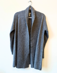 Brushed Cashmere Swing Coat-Feather Grey