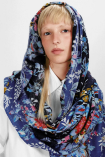 ÉPICE Paris, 100%  Wool Scarf- Indigo