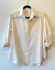 Frank & Eileen, Relaxed Button-Up Shirt- Cream/ Gold Glitter