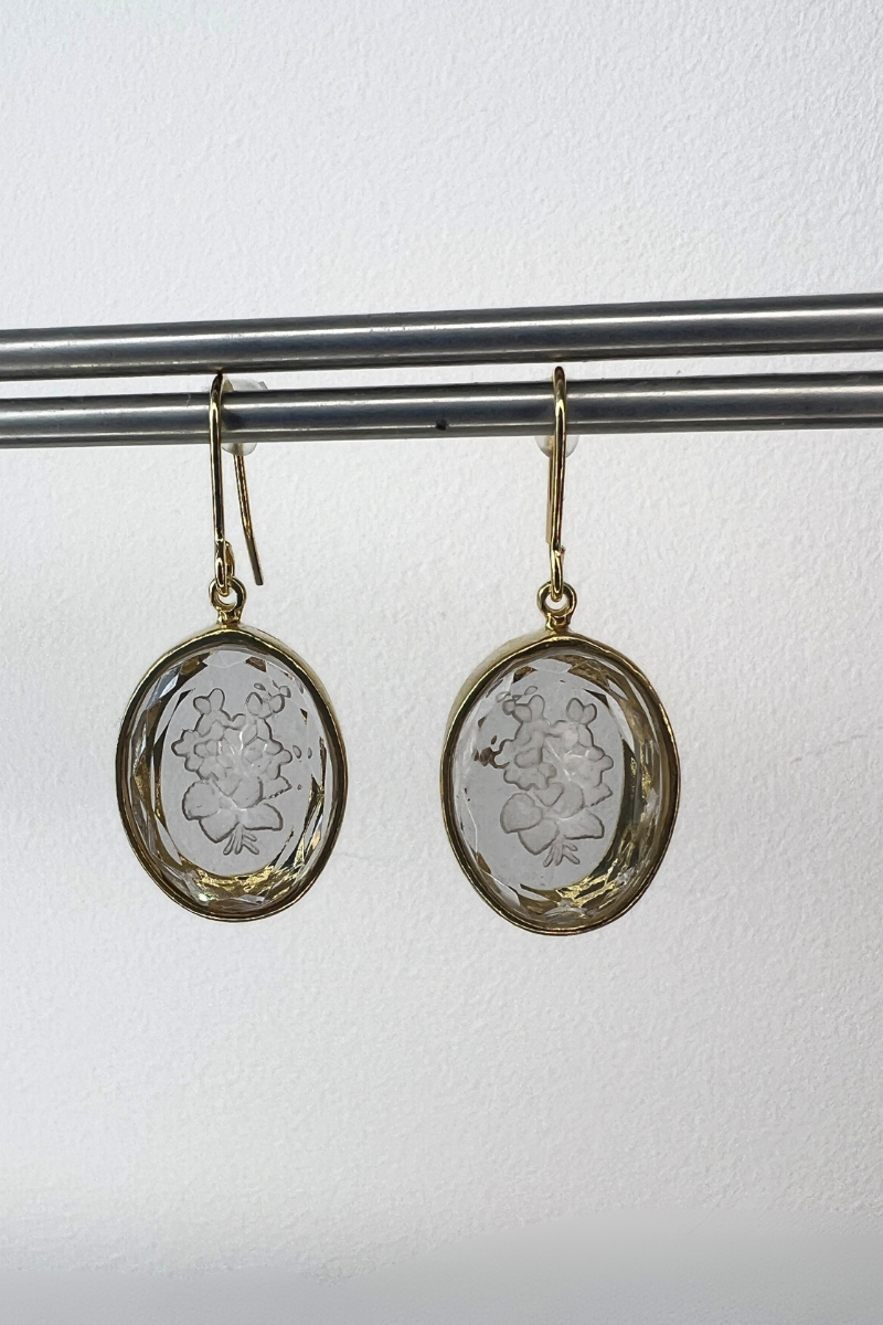 Monshiro, Sumire Glass Earrings