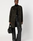 Gerard Darel, Matilda Reversible Plain and Leopard Coat - Marron