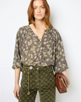 Gerard Darel - Adena Floral Blouse with Round Neck