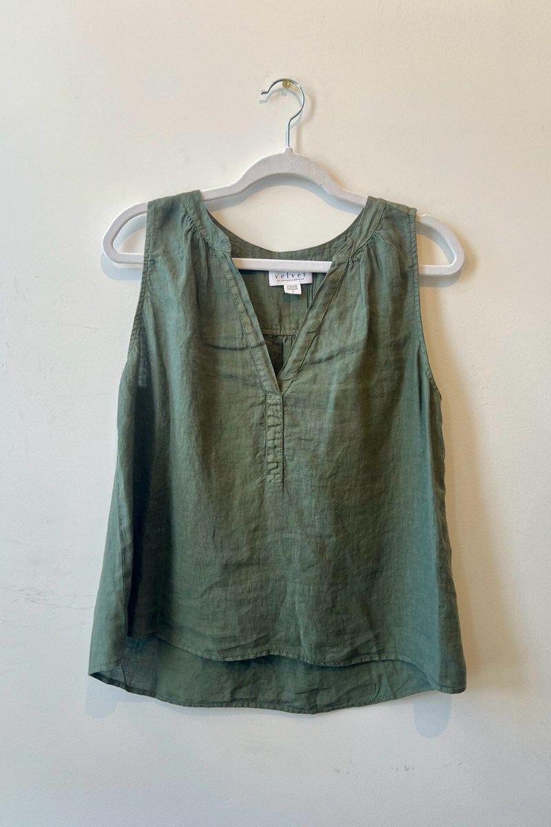 Velvet, Tacy Linen Sleeveless Top