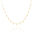 The Makery, Gold Choker Necklace with 15 Dancing Discs