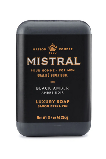 MISTRAL,Bar Soap-Men's Black Amber