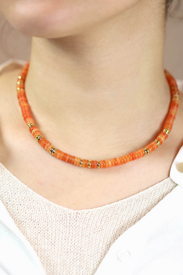 LC, Ashe Steel Necklace - Orange