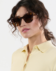 Krewe, Celeste Sunglasses- Maple & Crystal Polarized