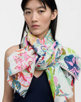 ÉPICE Paris, Classic Flowers Scarf- Orchid