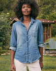 Frank & Eileen, Barry Tailored Button Up Shirt- Vintage Stonewashed Indigo