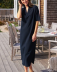 Frank & Eileen, Emma Henley Short Sleeve Maxi Dress- British Royal Navy