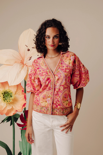 Love the Label, Vivian Top - Tresco Pink