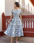 Maison Marigold, Majorca Midi Dress- Blue/Green