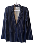 Not Shy, Owen Pinstripe Blazer - Marine