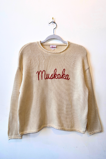 Rollneck Muskoka Cotton Sweater-Cream