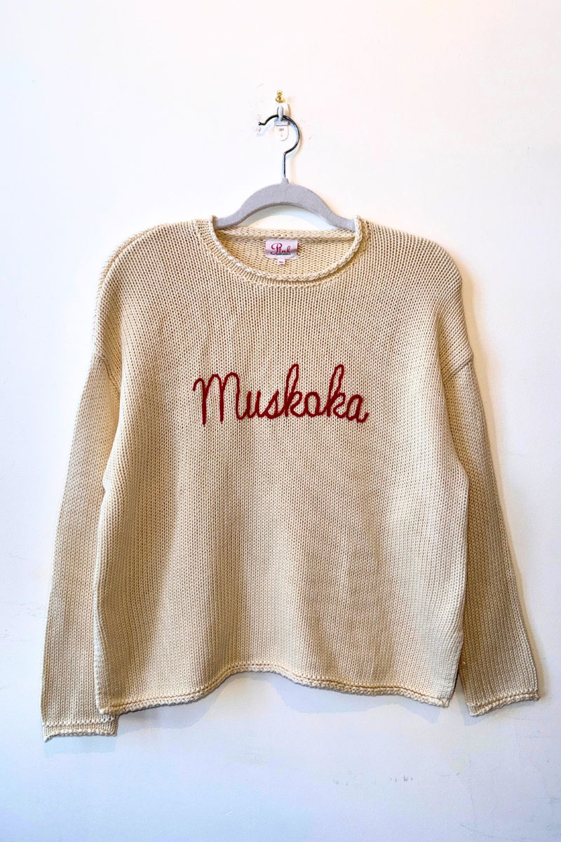Rollneck Muskoka Cotton Sweater-Cream