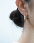 Monshiro, Balsa Pearl Hoop Earrings