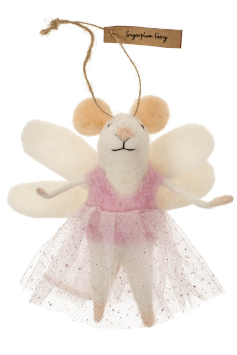 Indaba, Sugarplum Fairy Mouse Holiday Ornament