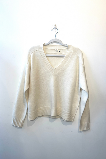 Cashmere Varsity V-Neck Sweater