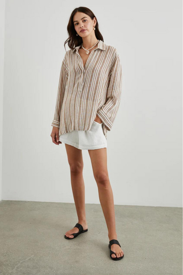 Rails, Banks Linen Shirt- Palo Santo Stripe