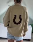 Varsity Cardigan- Horseshoe