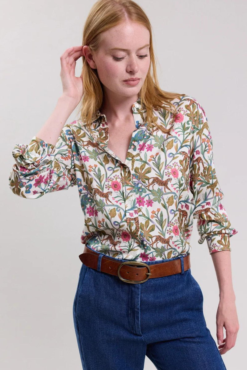 Hartford, Coraz Wild Print Woven shirt-  Off-White