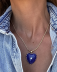 Thatch, Malene Lapis Heart Rope Necklace