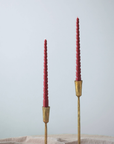 Holiday Twisted taper candle set - RED